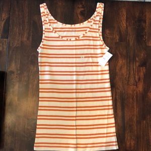 Tan and orange stripe tank from LOFT BRAND NEW